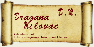 Dragana Milovac vizit kartica